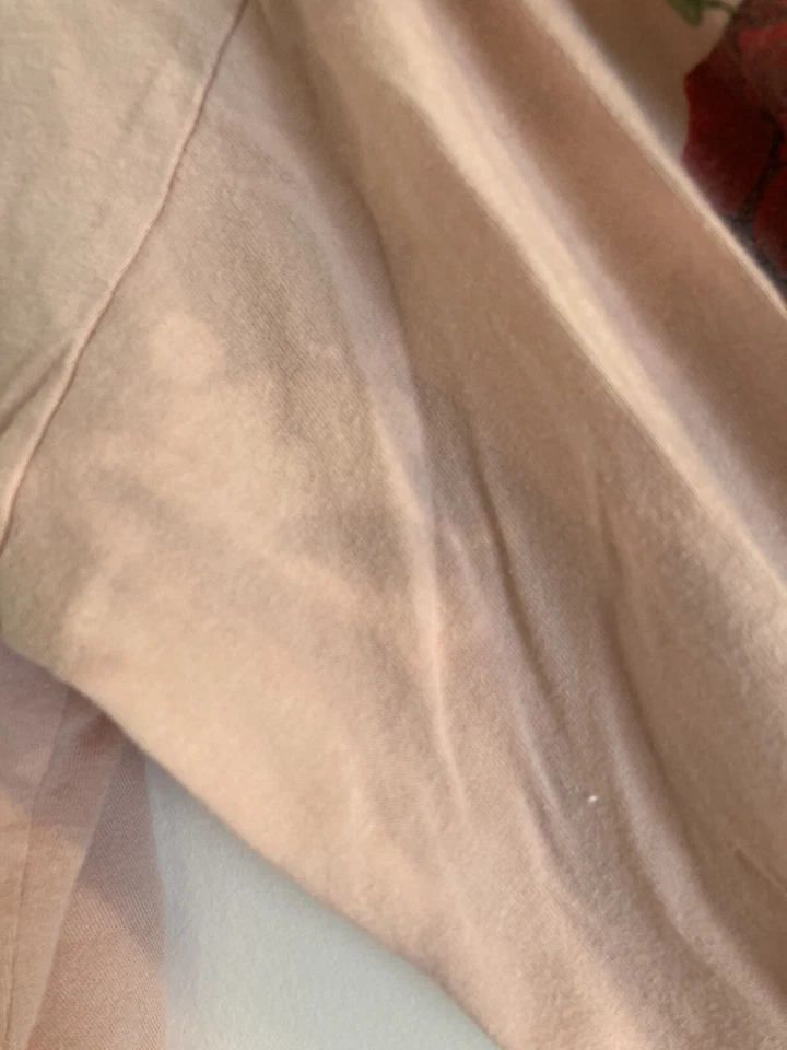 EPTM Skull/Rose Print Longsleeve Salmon L Faded/bleach stain left underarm C Pic - Image 4 of 4