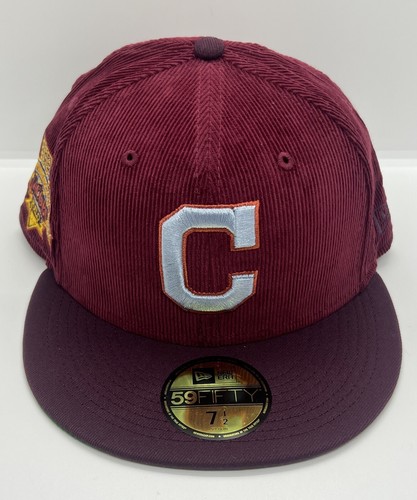 HatClub Cleveland Indians Corduroy Collection 22’ With Pin New Era 59fifty 7 1/2