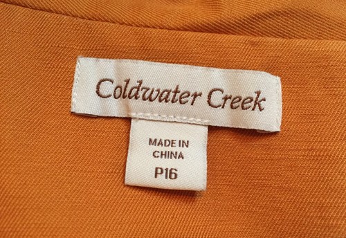 Coldwater Creek Size P16 Lined Jacket Pumpkin Orange 5 pockets Zipper Front - Picture 4 of 6