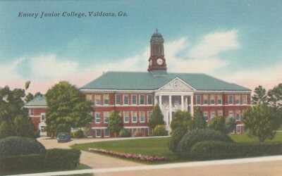 Vintage Linen Postcard Emory Junior College Brick Building Valdosta Georgia GA