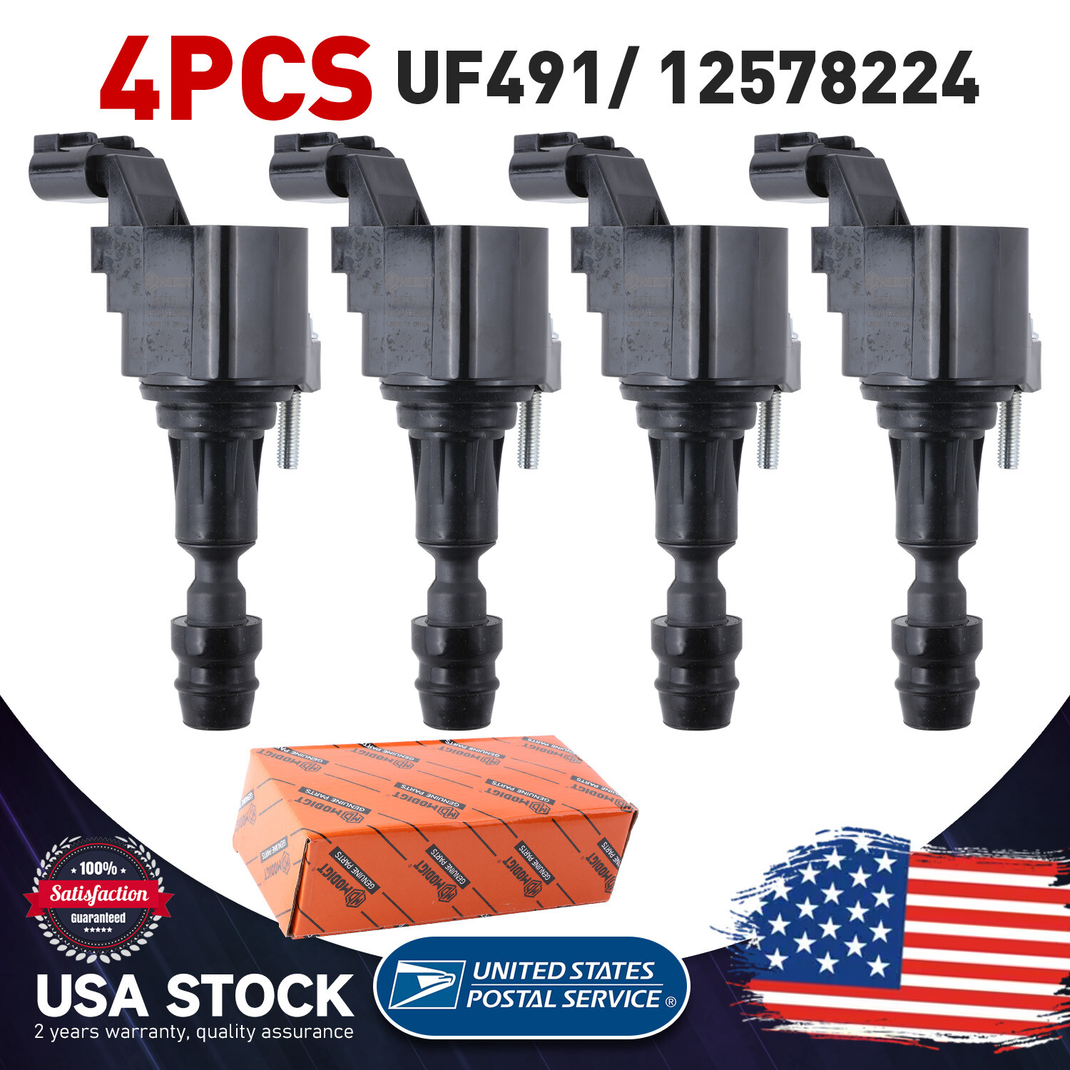 Ignition Coils OEM High Performance UF-491/12578224 4X For Pontiac G4 2005-2010