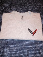 Men's  Embroidered LONG SLEEVE Corvette C8 T-shirt