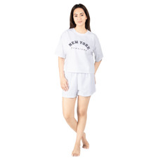 Ladies Pyjamas Cotton Short Sleeve T Shirt Nightwear for Women Summer Loungewear