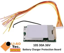 10S 36V 30A Li-ion Lithium 18650 Battery BMS PCB Power Protection with Balance
