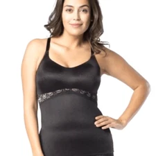 Ruby Ribbon Cami Shapewear *Level 4 Sz 44 Black Lace Full Support Style 3024