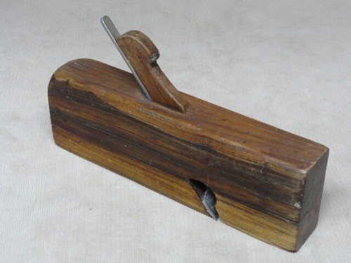 Lignum Vitae Skewed Rabbet Wood Hand Plane Vintage Woodworking Tool NICE One - Picture 2 of 12