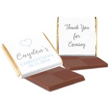 Personalised Baptism Christening Chocolate Favours Neapolitan Squares Gifts