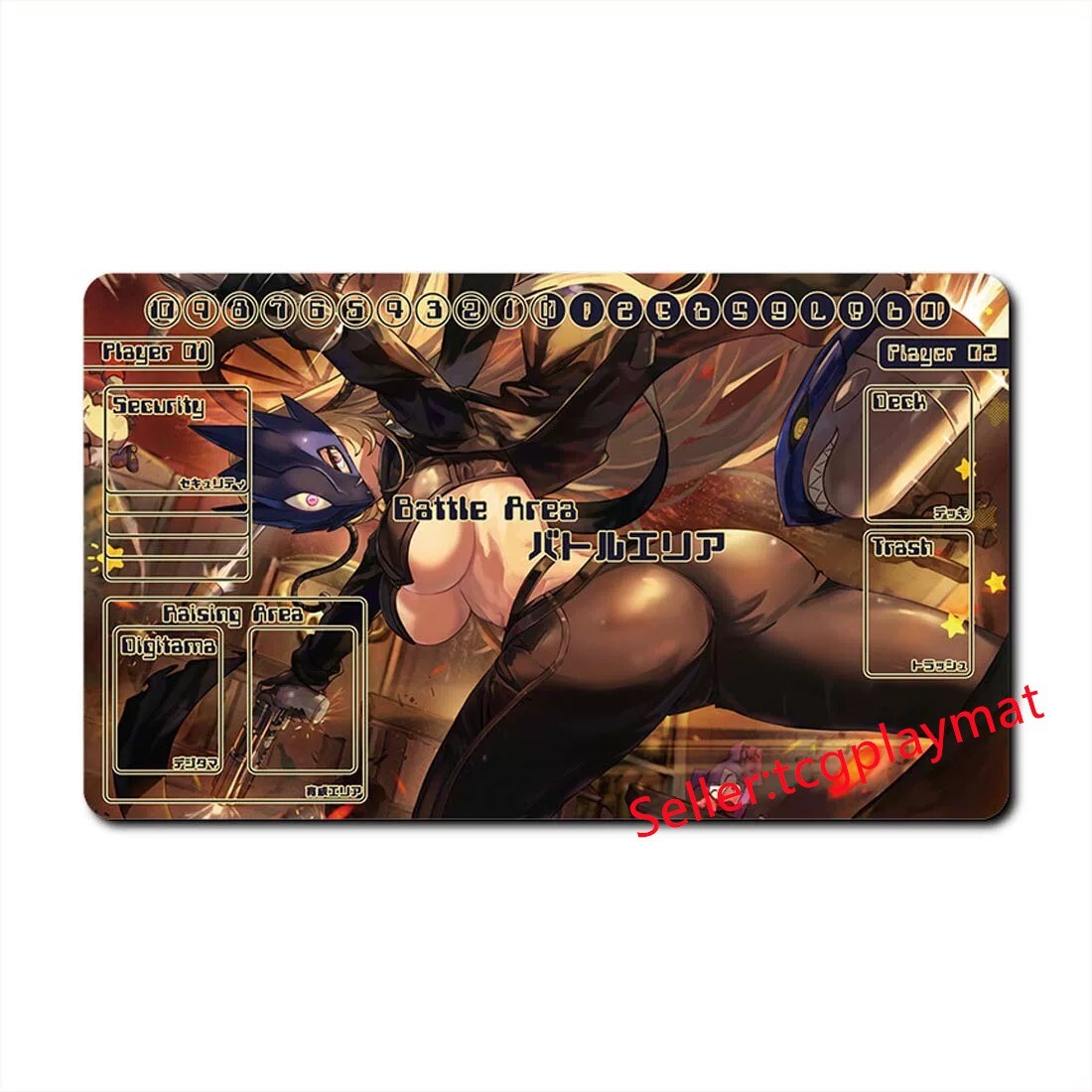 Alfombra de juego Lady Devimon Digimon TCG juego de cartas juego alfombrilla de escritorio alfombrilla de ratón _o322