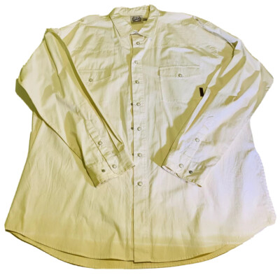 Cinch Western Shirt Long Sleeve Ivory Dress Button Up Shirt Xl Western Wear 