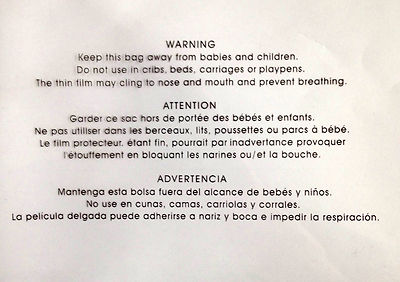 Segnale Di Avviso Con Una Busta Di Plastica. Per Evitare Il Pericolo Di Soffocamento Da Neonati Illustrazione Vettoriale Kkcg03