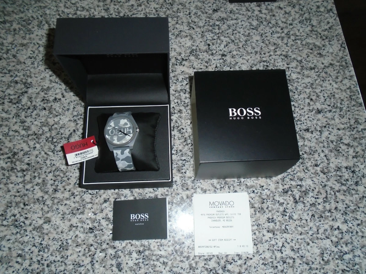 Hugo boss camo clearance watch