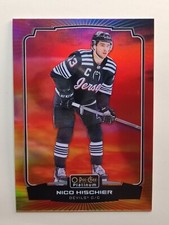 2022-23 O-PEE-CHEE PLATINUM HOCKEY NICO HISCHIER SUNSET #38 WJ
