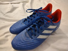 Adidas Predator Football Soccer Boots US 10 Mens Blue Silver Red 19.4 FxG BB8113