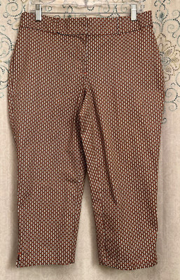 Ann Taylor Women's Stretch Multi-Colored Curvy Capri Pants Size 10P (33''x20'')