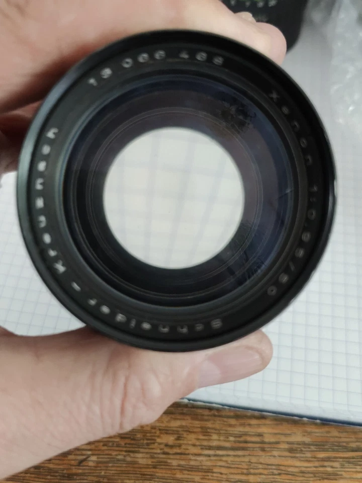 Lente de xenón Schneider-Kreuznach f/0,95 - 50 mm 1960 vintage vendida individualmente Foto 3 de 4