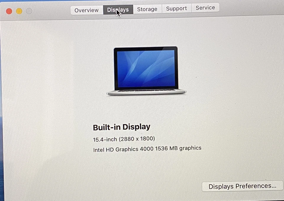 Apple MacBook Pro A1398 Early 2013 i7 3635QM 2.4GHz 15" 16GB 150GB SSD Catalina - Image 3 of 4