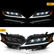 VLAND For 2013 2014 2015 Lexus RX350 LED Blue DRL Headlights Assembly Left+Right
