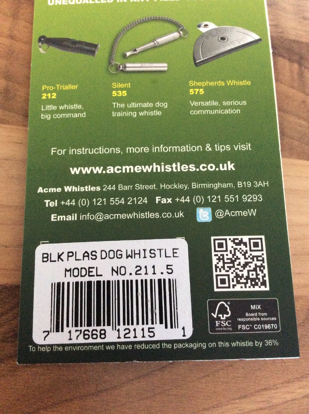 AUTHENTIC ACME DOG TRAINING WHISTLE 211.5 gun dog WHISTLE SEE PICTURES