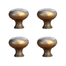 4pcs Solid Brass Knobs Antique Cabinet Drawer Small Pulls Modern Minimalist H...
