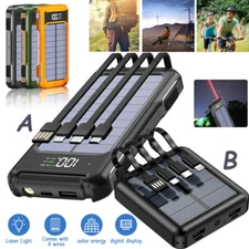 40000mAh Solar Power Bank 4 USB Backup External Battery Charger For Cell Phone