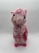 Kellytoy Llama Alpaca 11" Plush Stuffed Animal Toy Pink Yellow Tie Dye