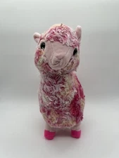 Kellytoy Llama Alpaca 11" Plush Stuffed Animal Toy Pink Yellow Tie Dye