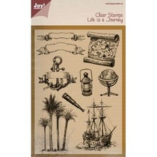 Nautical Journey Clear Unmounted Rubber Stamp Set Joy Crafts 6410/0394 New