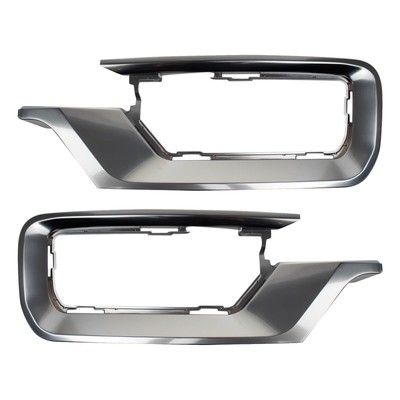 TRQ Driver & Passenger Side Outer Fog Light Bezel Set Compatible with 2013-20...