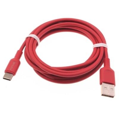 Red 6ft Long USB-C Cable Charger Cord Power Wire Type-C Fast for Phones Tablets