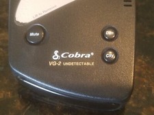 Cobra VG-2 Radar Detector RSA517 Windshield Mount Highway City Modes 360 degree