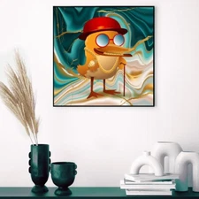 OG Drippy Birdz Framed Art 8”x8”