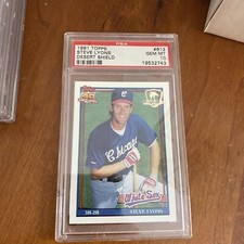 1991 Topps Desert Shield #612 STEVE LYONS PSA 10 WHITE SOX
