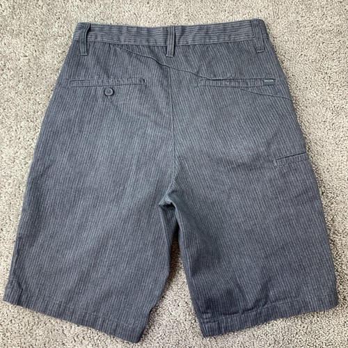 Volcom Frickin Stripe Chino Shorts Men's Waist 30 Gray Flat Front 10" - Picture 4 of 7
