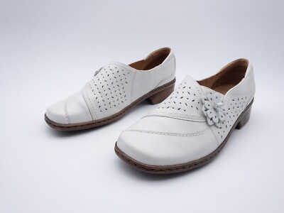 Jenny Damen Slipper Halbschuh Schlupfschuh Leder weiß Gr. 37,5 EU Art. 3720-10
