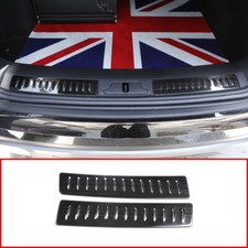 Black Titanium Rear Bumper Plate Protect Cover For Land Rover Range Rover Velar