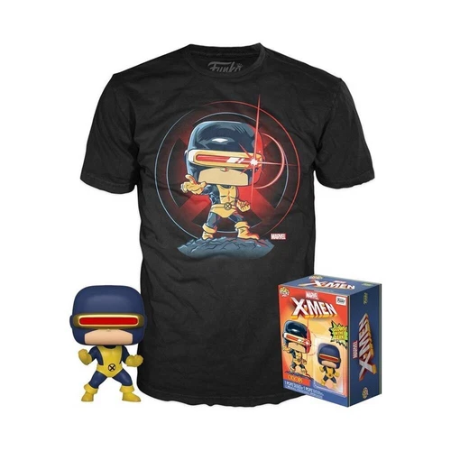 Funko Pop! #502 & Tee Marvel X-Men CYCLOPS First Appearance  LE  GITD Size: L