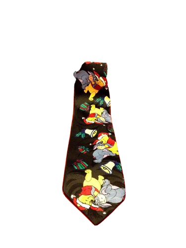 Disney Winnie the Pooh And Eeyore Christmas Men's Tie By Exquisite Apparel