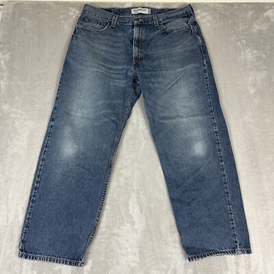 Levi's 550 Jeans Mens Size 38x30 Relaxed Fit Blue Tapered Leg Medium Wash Cotton
