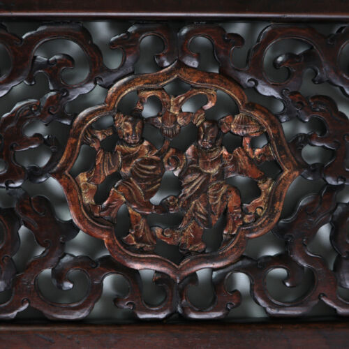 Antique Chinese Carved Wooden Panel 18" Tall w/ Certificate - Picture 8 of 10