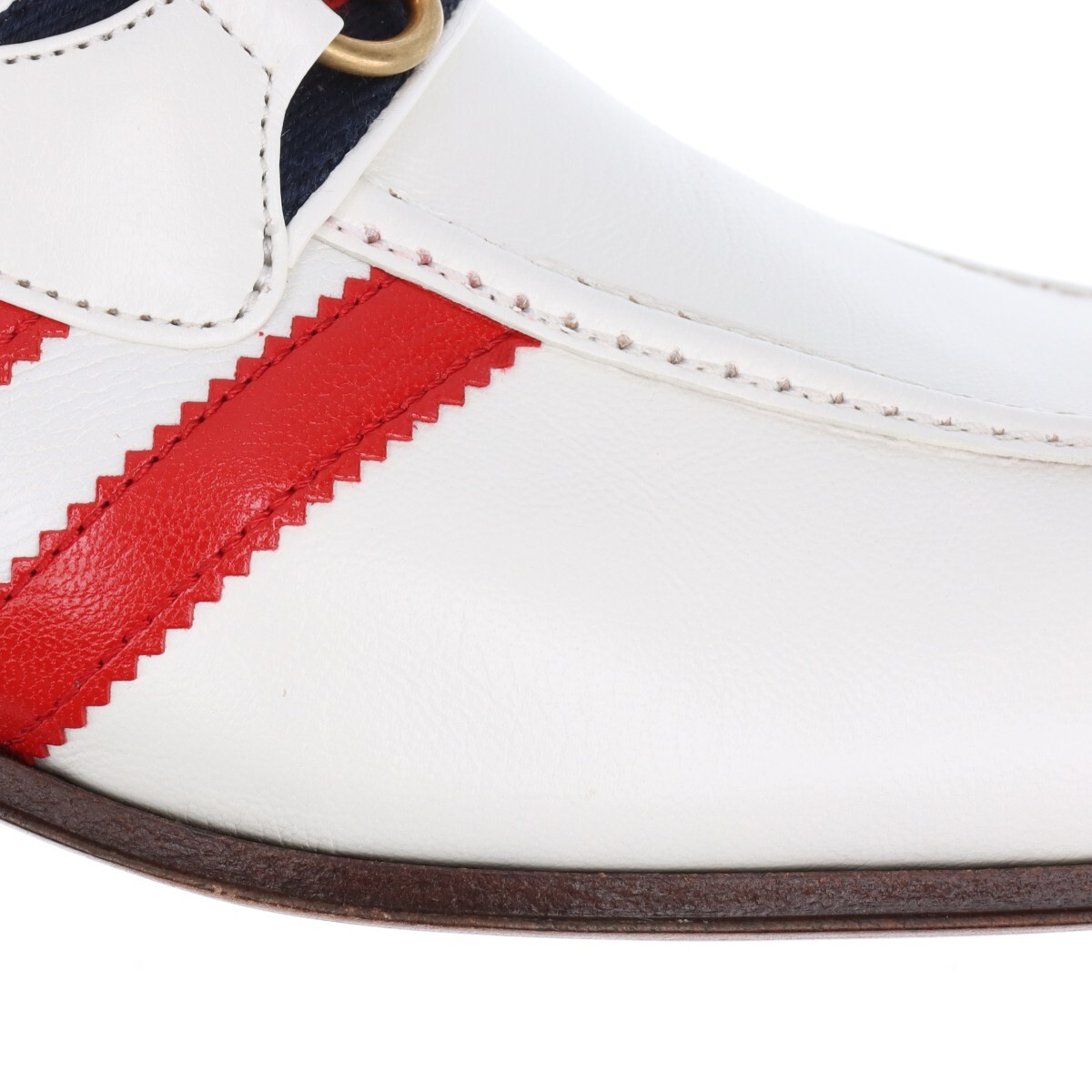 Gucci x Adidas Leather Loafer UA10 1/2 Men's White x red Gucci x Adidas Leather Loafer UA10 1/2 Men's White x red