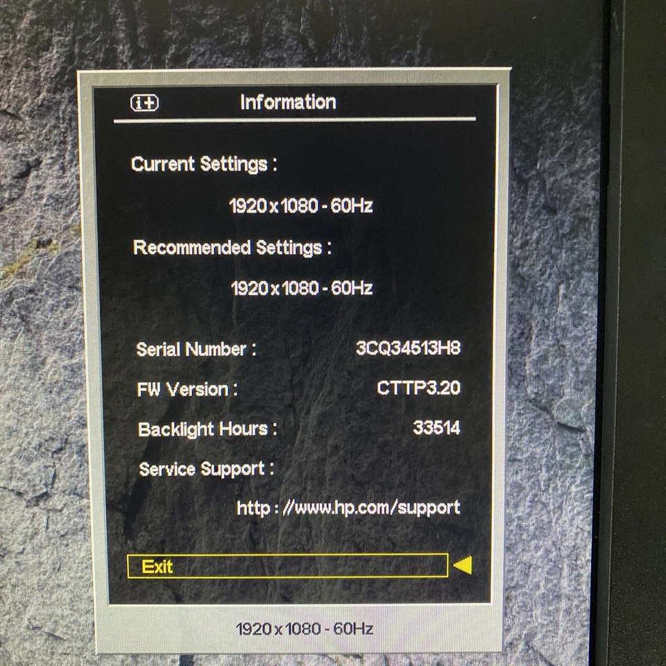 Lot(2) HP E231 EliteDisplay 23inch Monitors 1080p DisplayPort VGA DVI-D Grade B - Image 3 of 4