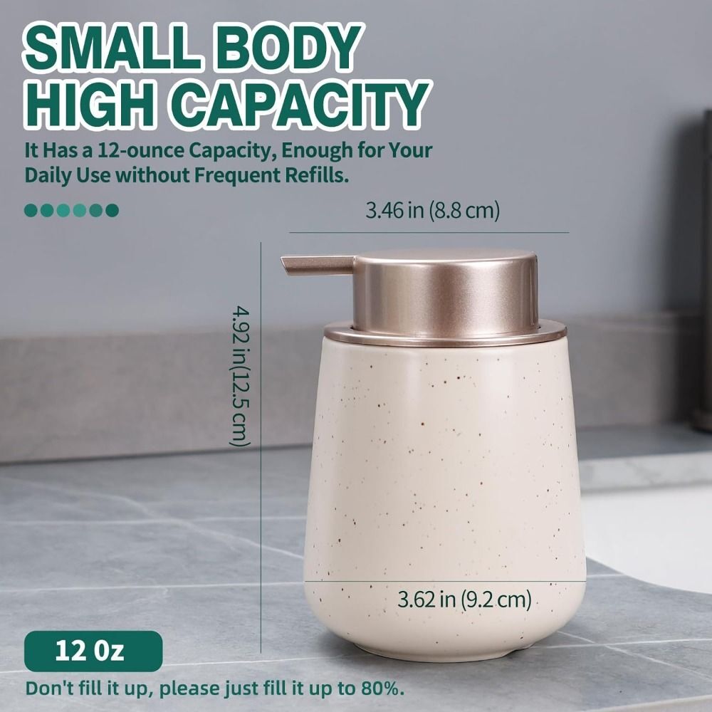 Round Hand Soap Dispenser Foam Hand Soap Dispensers Shampoo Bathroom ...