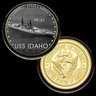 U.S. United States Navy | USS Idaho BB-42 | Military Gold Plated Challenge Coin