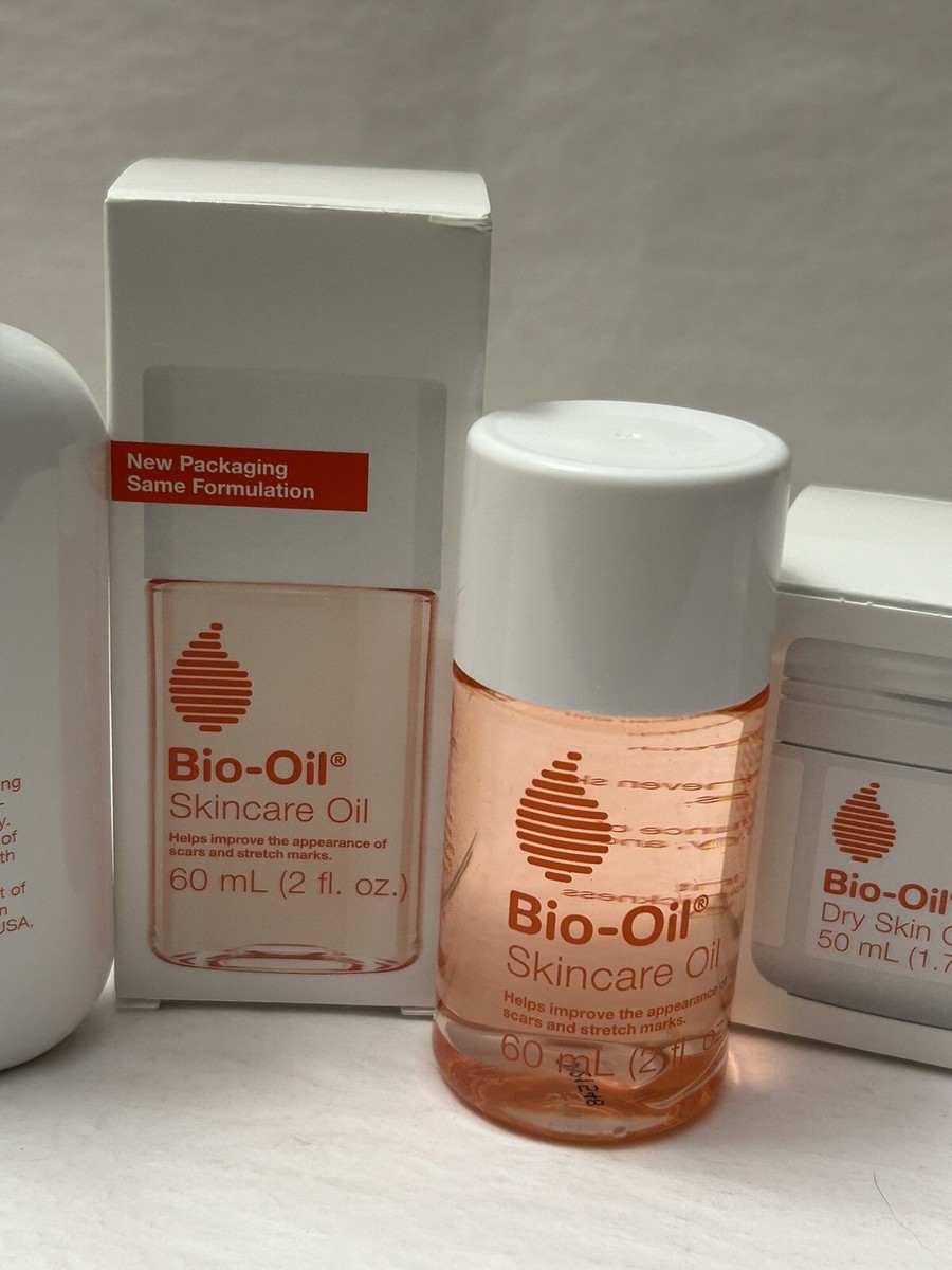 New Bio-Oil 3 pc Skincare Set Scars, Stretchmarks, and Dry
