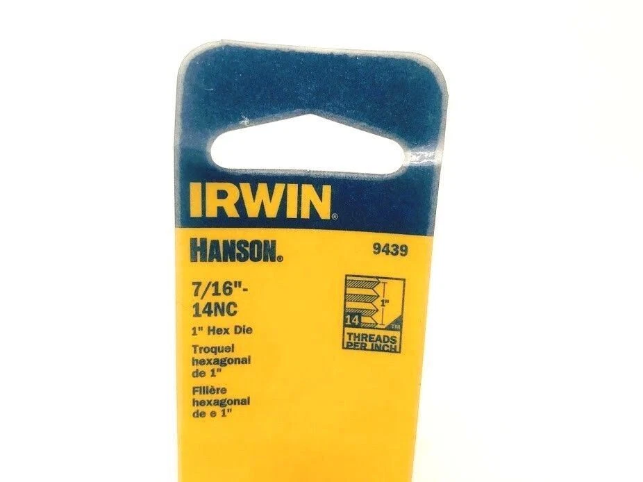 Irwin Hanson 7/16"-14 NC Hexagon Machine Screw Die 9439 - Image 4 of 4