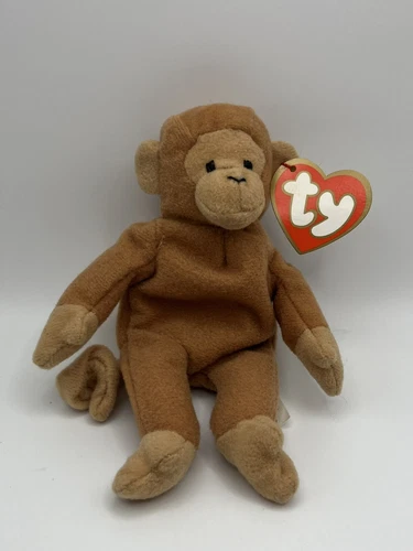 1993 Vintage TY Teenie Beanie Babies Bongo Monkey Plush Stuffed Animal Toy Tags