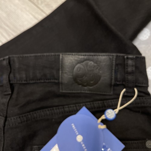 Pretty Green Erwood Calce Ajustado Jeans, Negro Blanar, Premium 12,5 oz algodón, Talla 30 S - Imagen 9 de 9