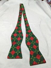Robert Talbott Silk Bow Tie Red Green Check