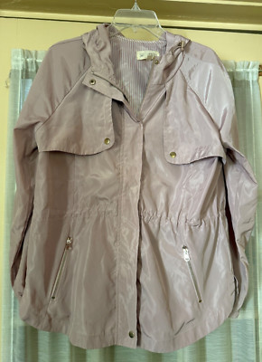 Sweet Wanderer Coat Jacket, Hood, Lightweight Woman XL, Soft Pink Hue, Nice!