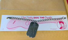 Elvis Presley 1956 Original Dog Tag Charm Bracelet with Display Card Ephemera B